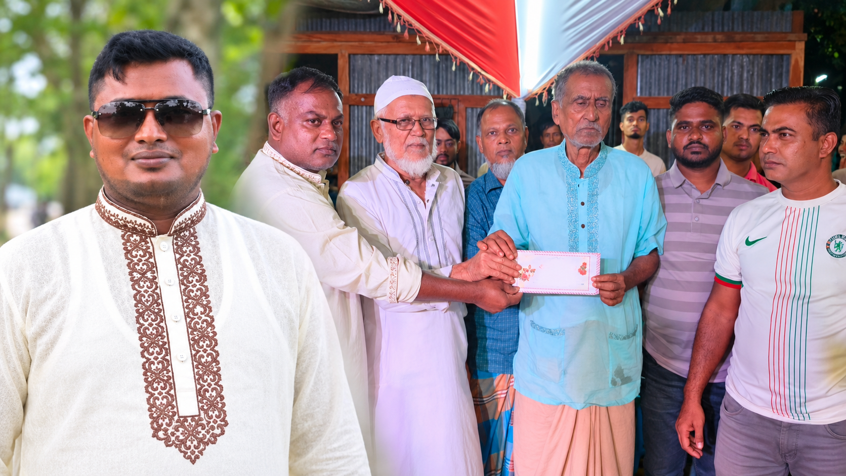 ১০ টি পূজামণ্ডপে নগদ অনুদান দিয়ে সনাতন ধর্মাবলম্বীদের পাশে চেয়ারম্যান পদপ্রার্থী আলমগীর সরকার।